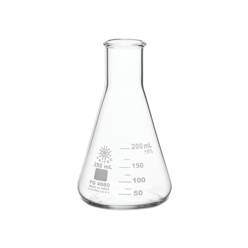 Borosilicate glass Erlenmeyer flask 100 ml, non-capped, narrow neck 