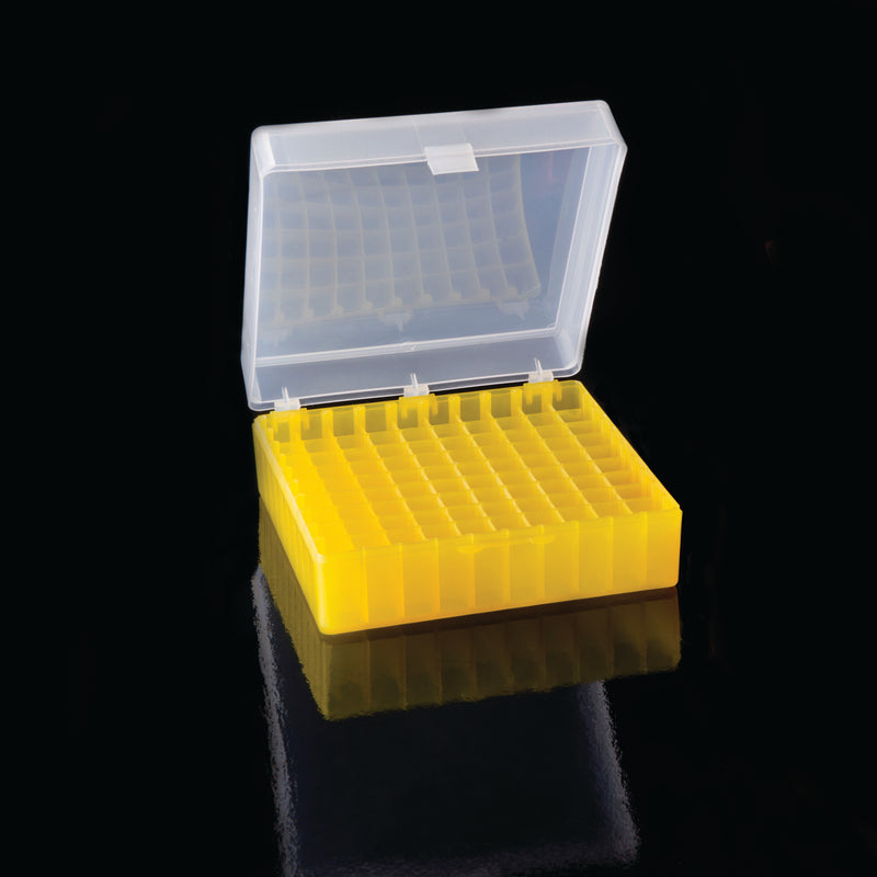 Hinged Storage Box for Microtubes/Cryo Vials, 100 Places