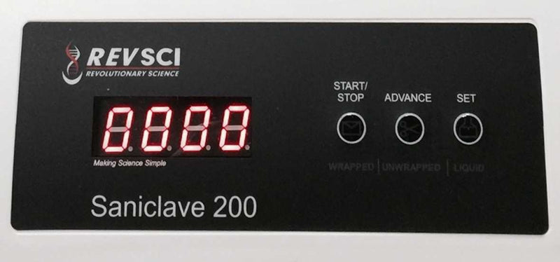 Saniclave Steam Autoclave Sterilizer RS-SC-200P control panel